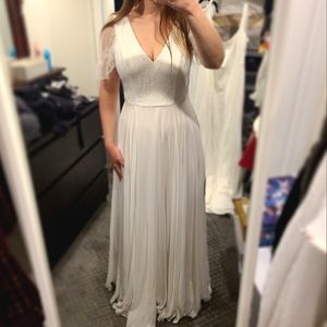 Cap sleeve wedding dress, size 4